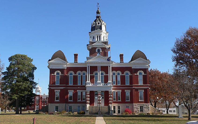 Johnson County Courthouse in Tecumseh, Nebraska.