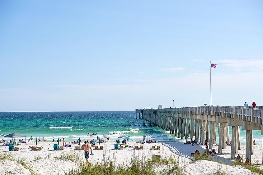 The Panama City Beach in Florida.