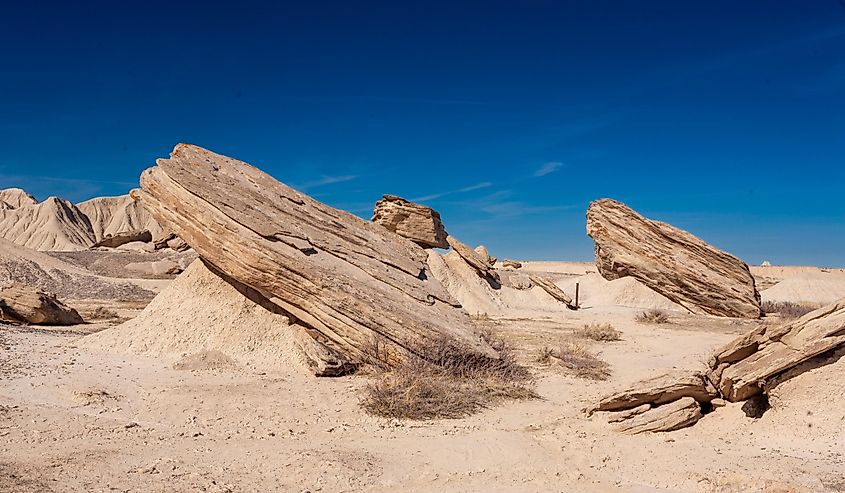 The unusual formations at Toadstool Geologic Park in Nebraska.