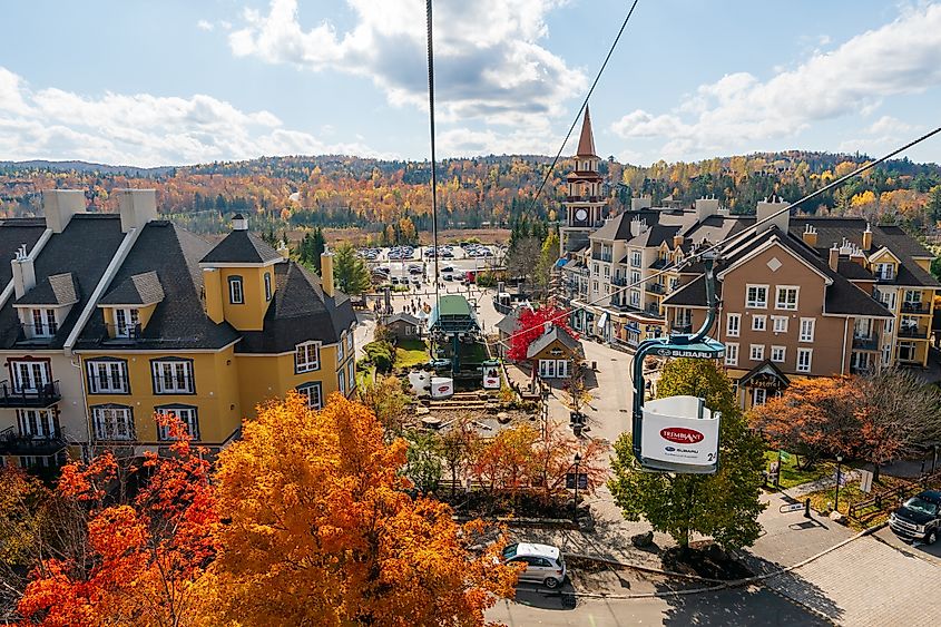 Mont Tremblant Ski Resort in fall in Quebec, Canada