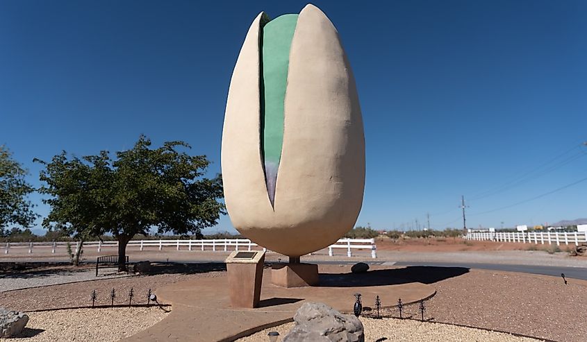 World's largest statue of pistachio, New Mexico.