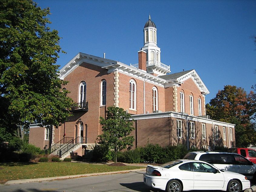Kendall County Courthouse, Yorkville, Illinois, USA. U.S. National Register of Historic Places.