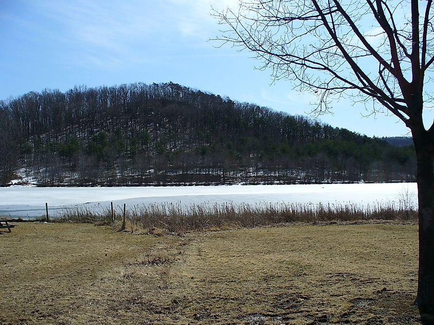 Canoe Creek State Park in winter.