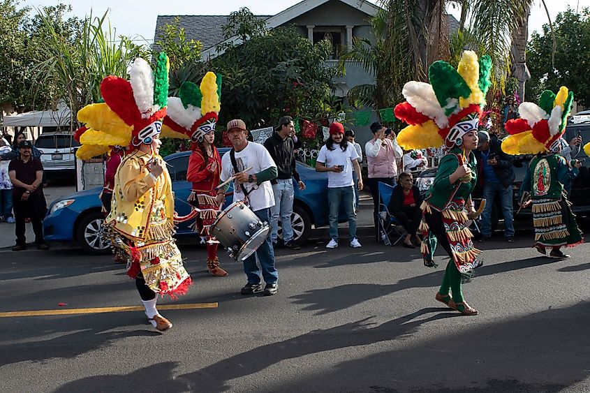 A parade in Hawaiian Gardens, California.