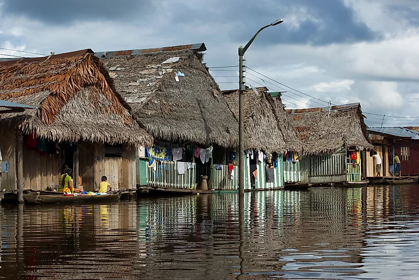 Aquatic lifestyle in the district of Belen in the city of Iquitos in Loreto-PERU