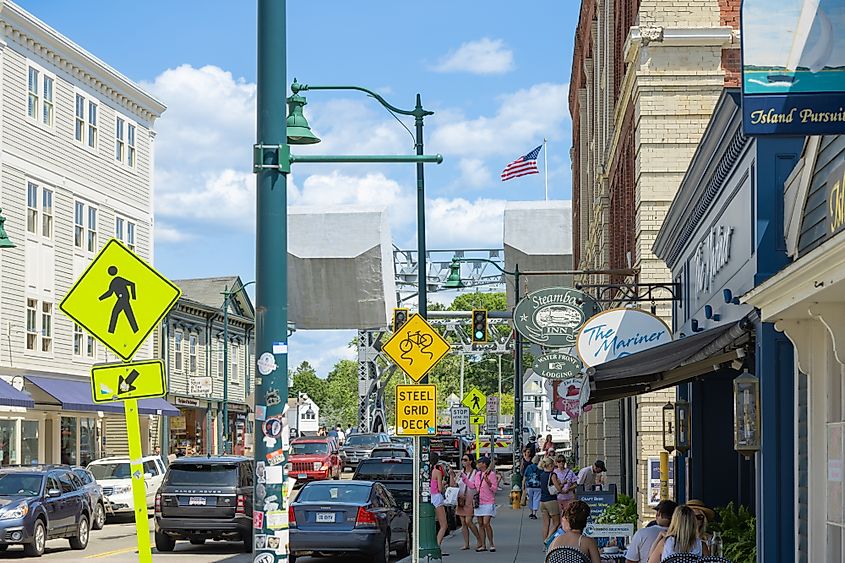 The Main Street in Mystic, Connecticut