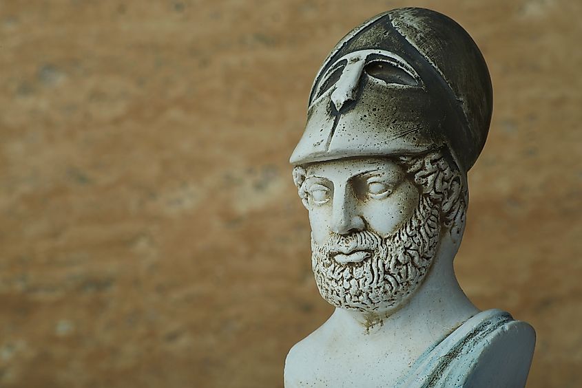 Statue of ancient Athens statesman Pericles.