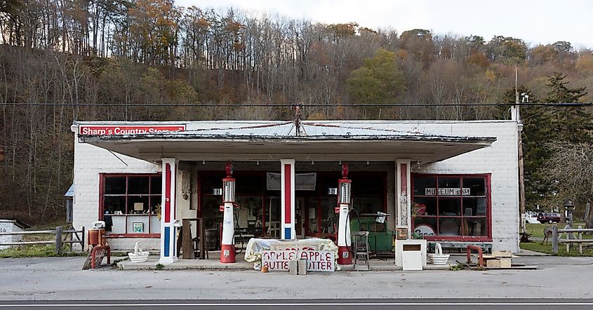 Sharp's Country Store in Slaty Fork, West Virginia.