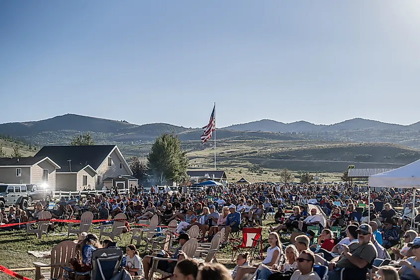 People attending the 4th of July concert in Garden City, Utah