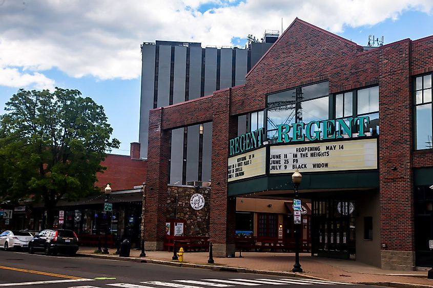 SONO Regent Cinema building facade view from street in Norwalk, Connecticut
