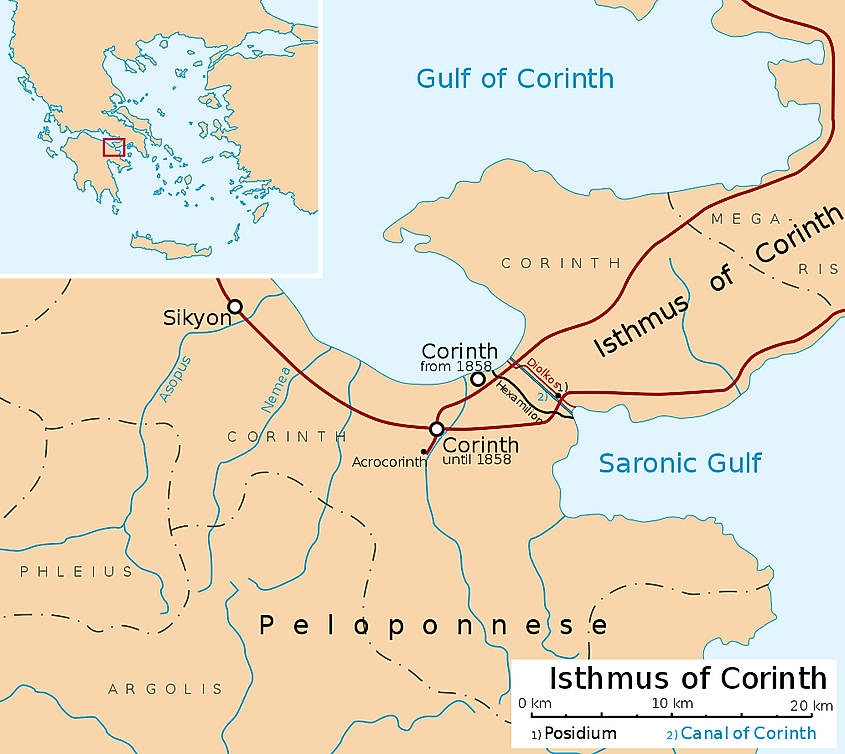 Corinth Canal Map Wiki 
