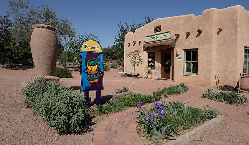 One of the many artisan shops in the historic town of Mesilla