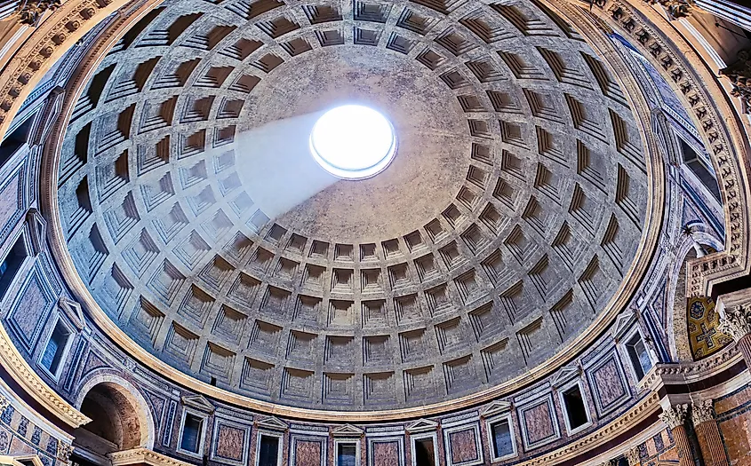Pantheon in Rome, inside view, Italy