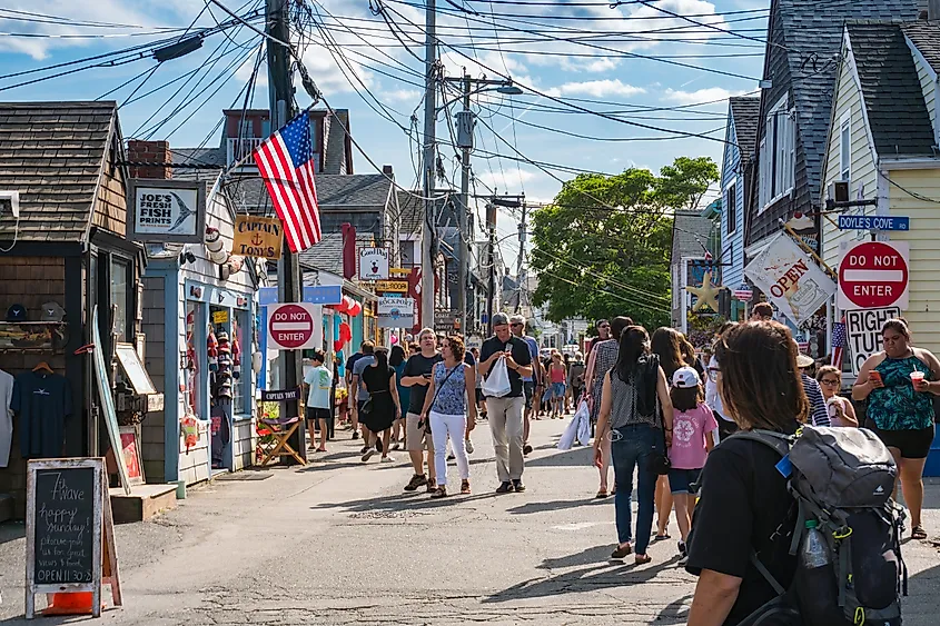 A busy day in downtown Rockport, Texas