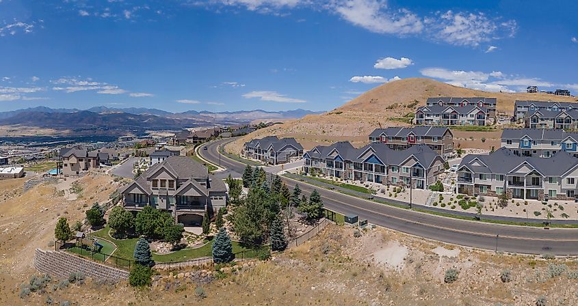 Aerial view of Lehi, Utah.