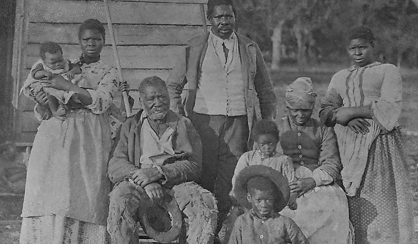 African American slave family representing five generations all born on the plantation of J. J. Smith, Beaufort, South Carolina