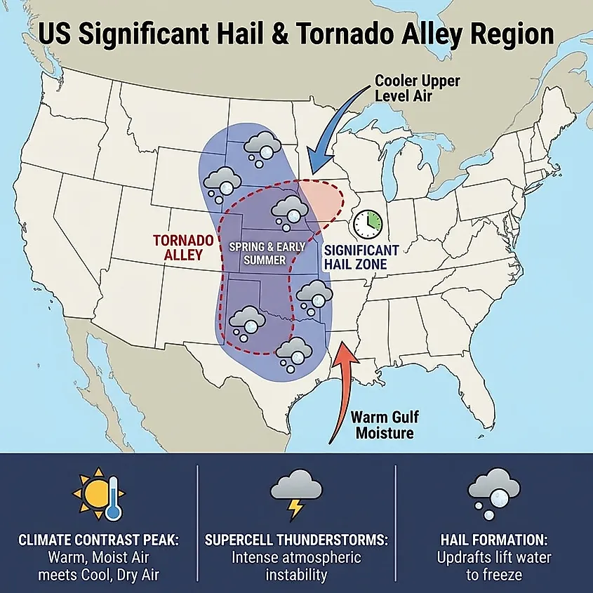 US Significant Hail & Tornado Alley Region overlap