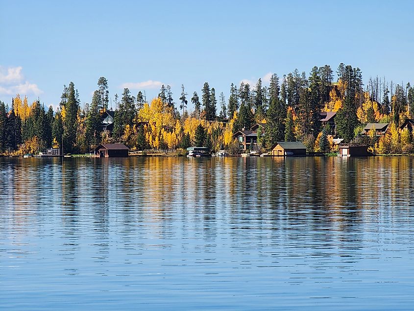 The shoreline of Grand Lake in Colorado