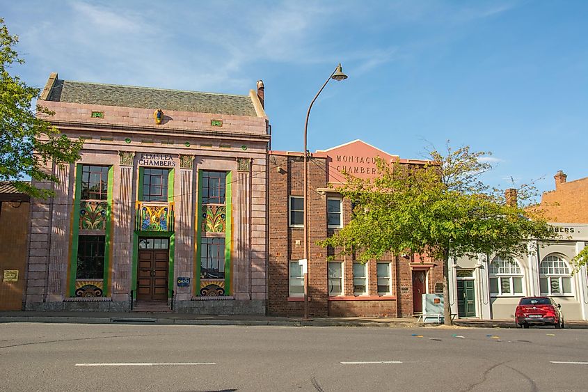 Art deco style Elmslea Chambers, built in 1933 for a wealthy pastoralist in Goulburn, New South Wales