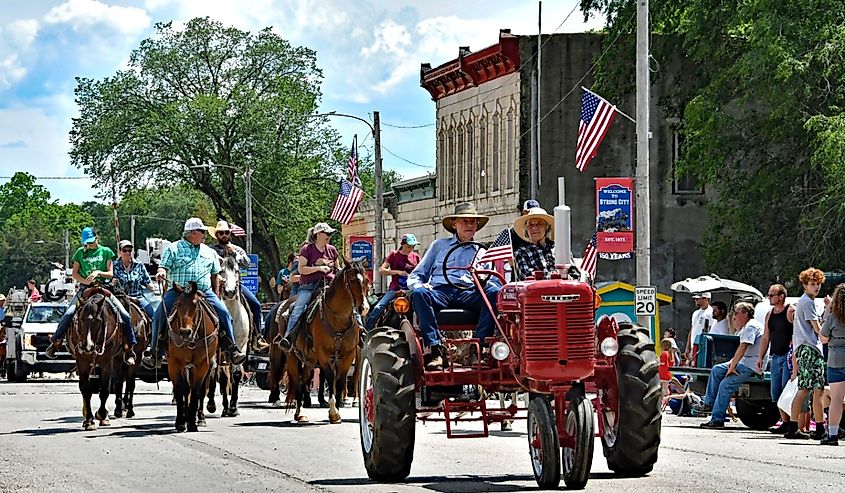 Rodeo parade in Strong City, Kansas.