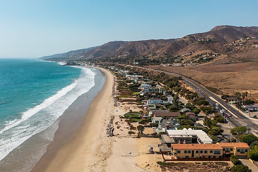 Luxury beachfront properties in Malibu, California