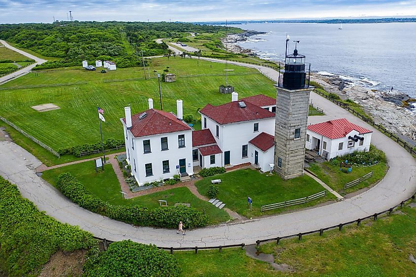 Beavertail Lighthouse in Beavertail State Park in Jamestown.