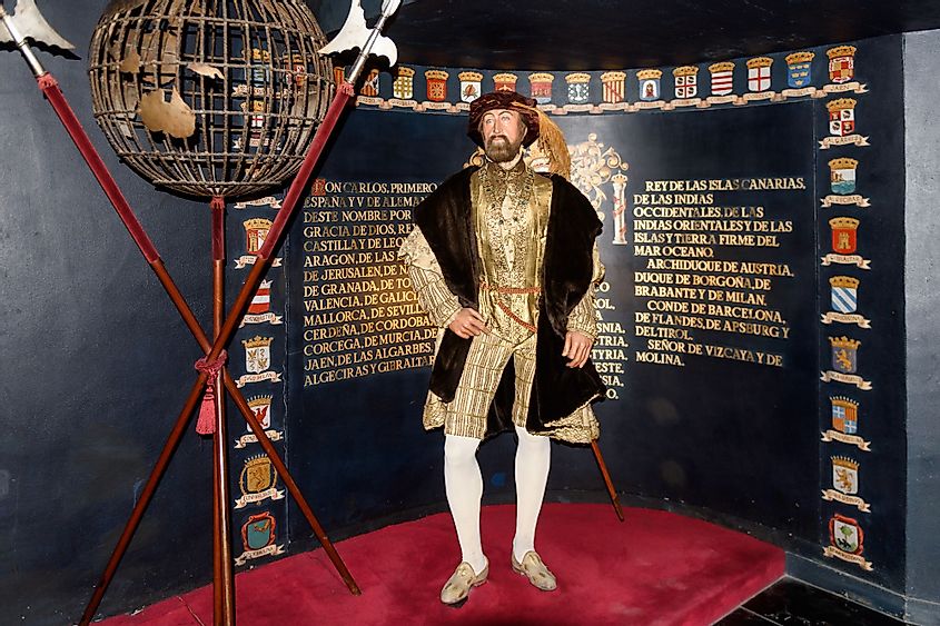 Statue of Charles I of Spain in Wax Museum, Madrid. 