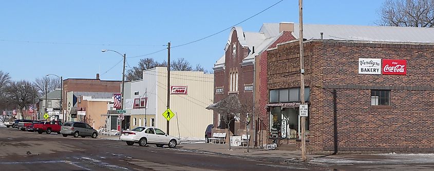 Downtown Verdigre, Nebraska. 
