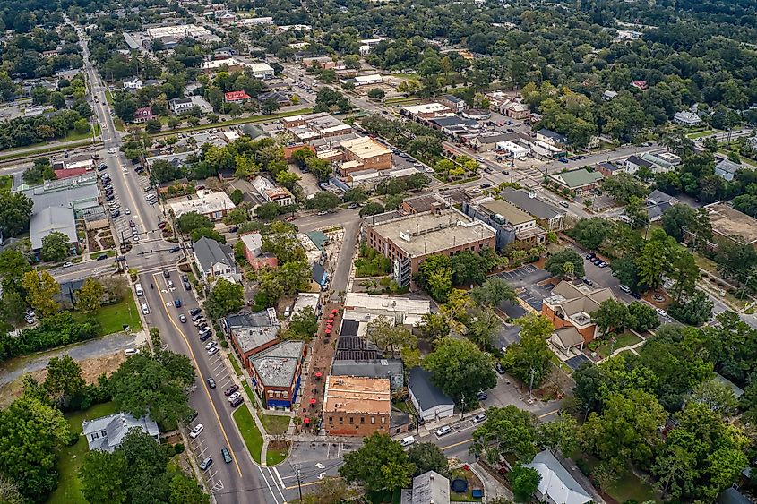 Aerial View of the Charleston Suburb of Summerville, South Carolina