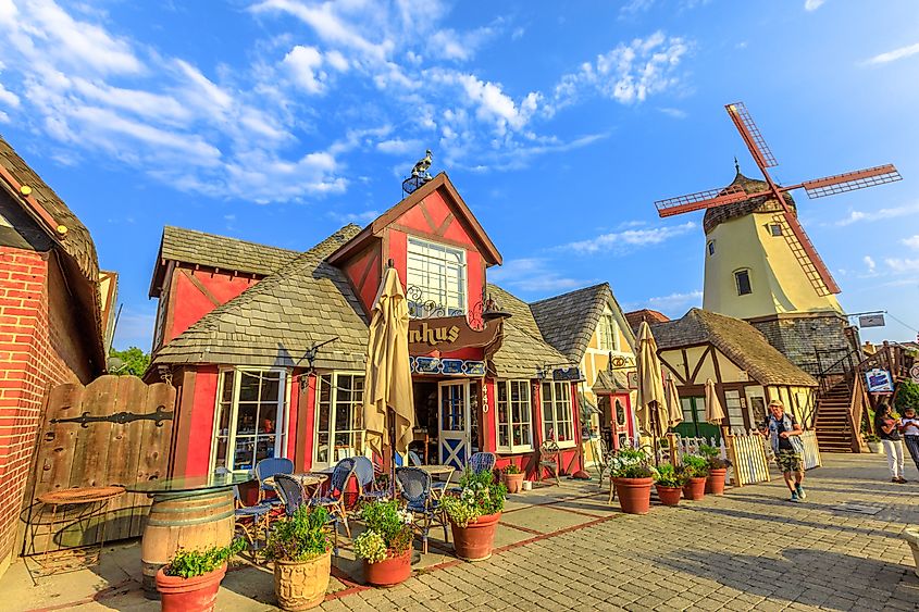 The beautiful town of Solvang, California.