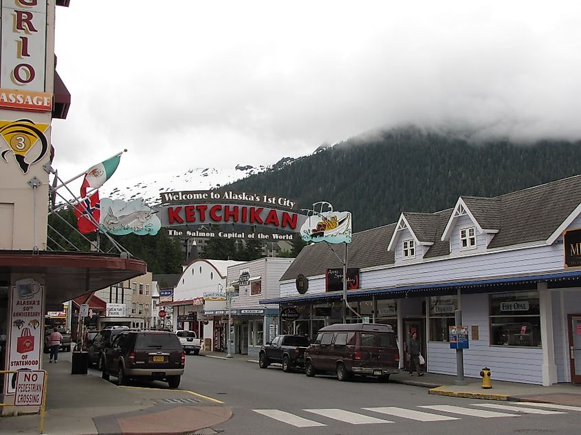Ketchikan, borough seat of Ketchikan Gateway Borough, Alaska.