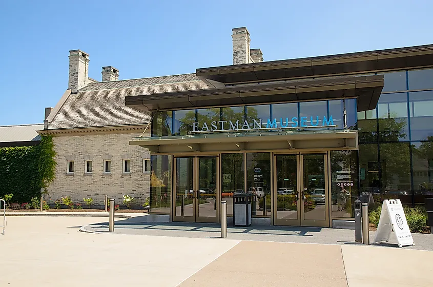 Entrance to the George Eastman museum in Rochester, New York