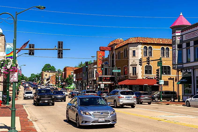  View of downtown St. Charles, Illinois