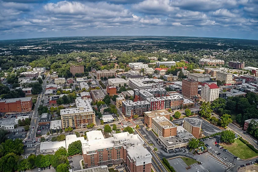 Aerial view of Athens, Georgia