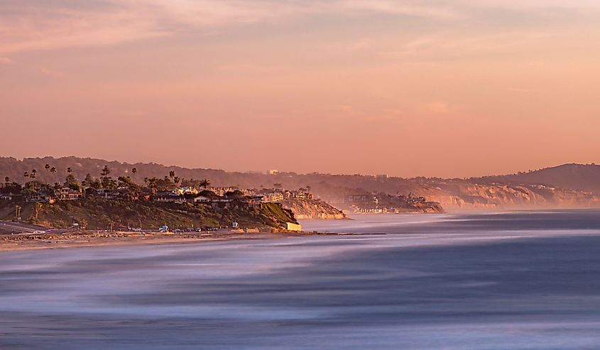 January sunset in Solana Beach