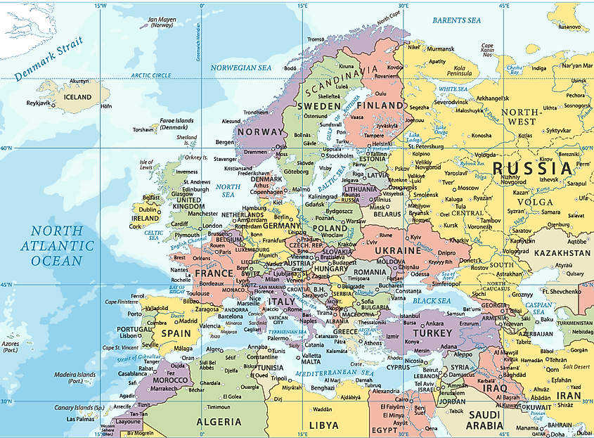 Europe map