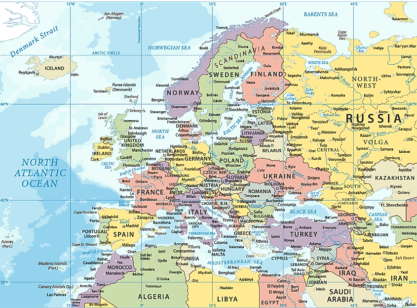 Continents By Number Of Countries - WorldAtlas