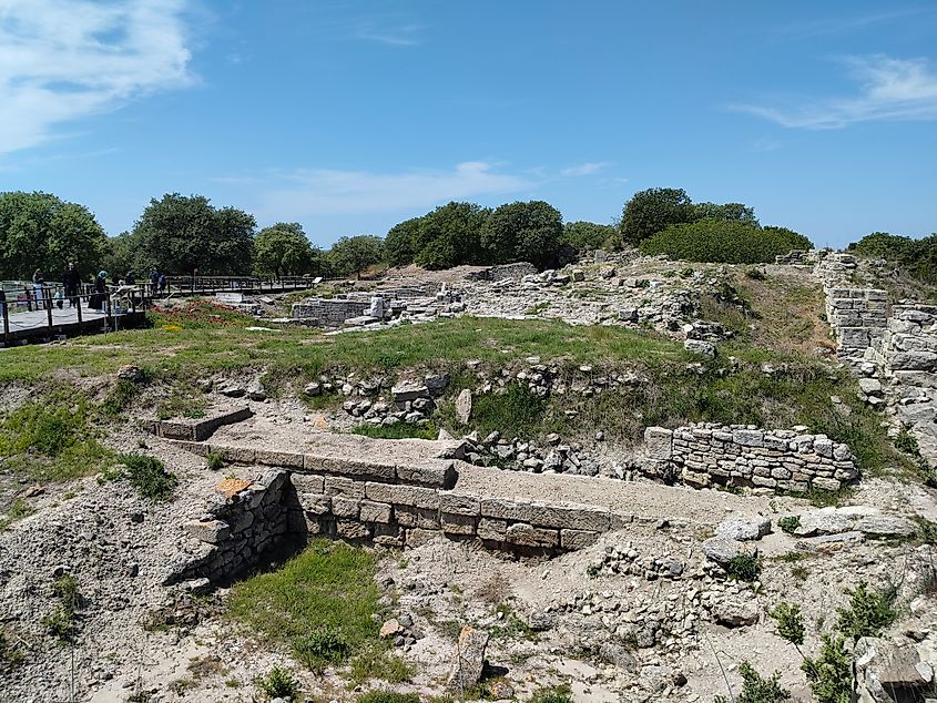 Hisarlık archeological mound, believed to be the site of the ancient city of Troy.
