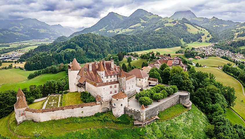 Gruyeres Castle and village, Switzerland.
