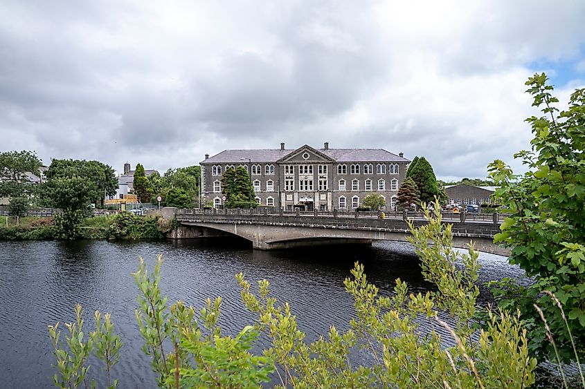 The Belleek Pottery Works factory in Belleek, Northern Ireland