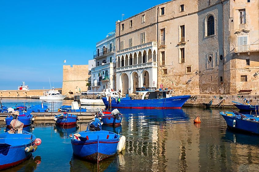 View of the Porto Vecchio in Monopoli, Italy.