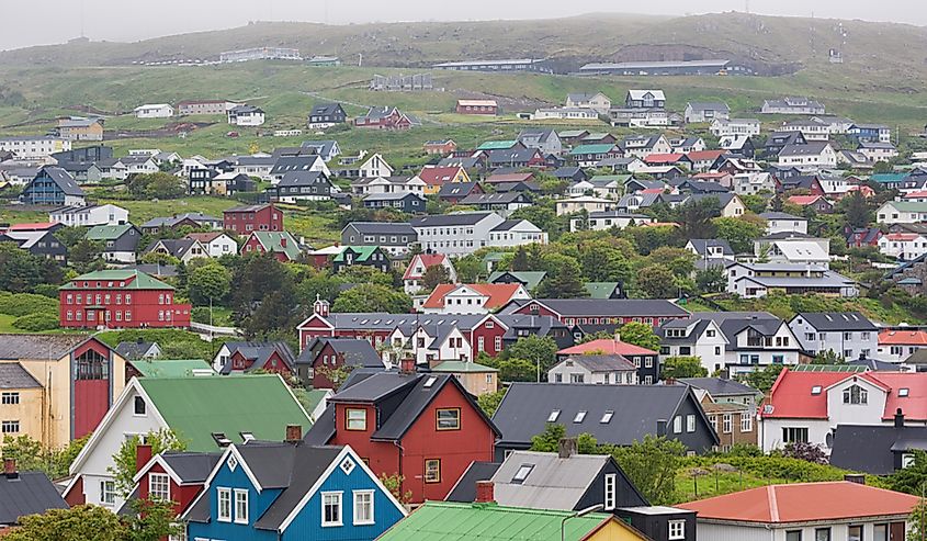 Tórshavn, in Denmark's Faroe Islands, receives only 840 hours of sunlight per year.