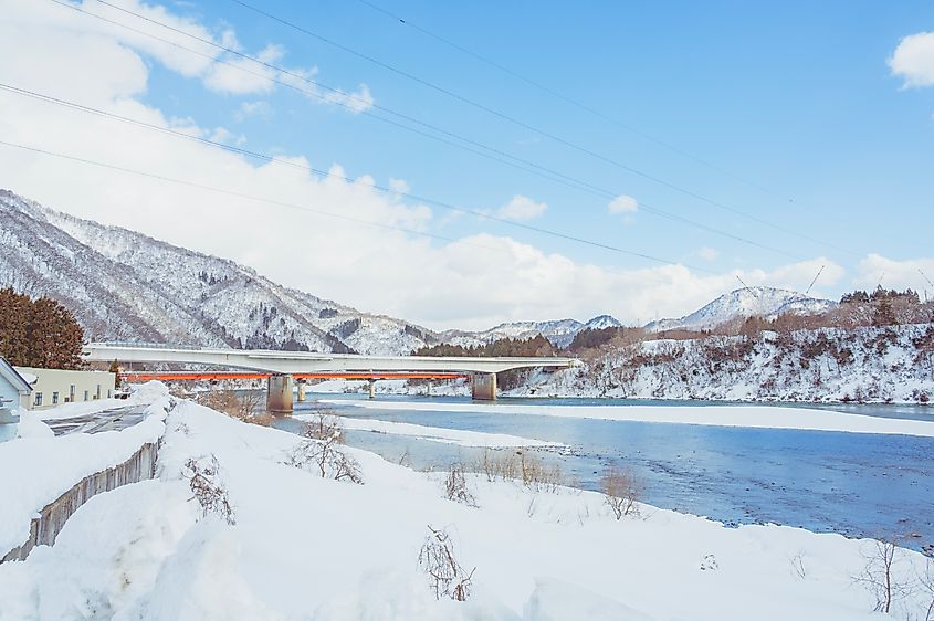 The Aganoriver in Niigata, Japan