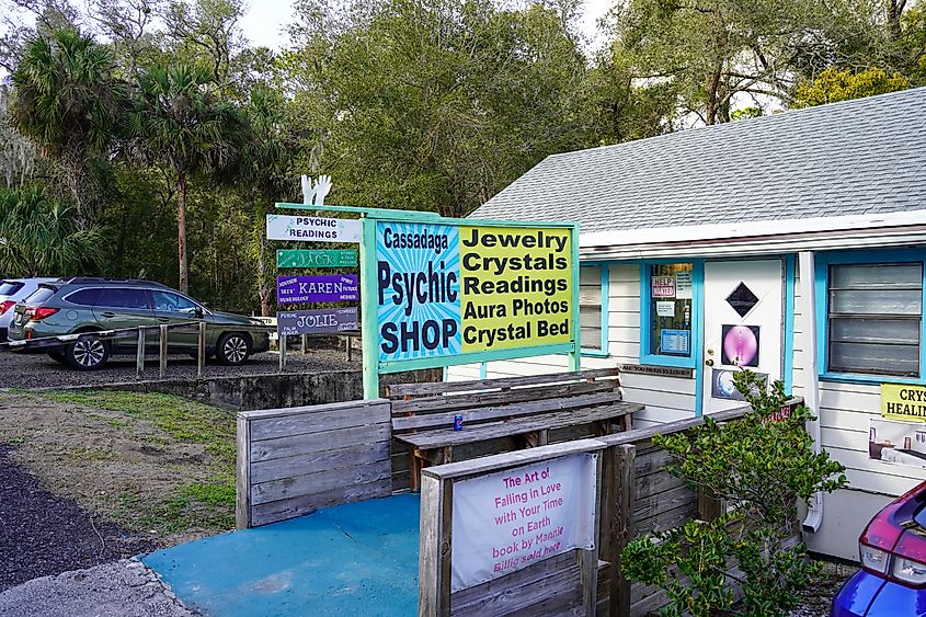 Cassadaga Psychic Shop in Cassadaga Spiritualist Camp in Cassadaga, Florida