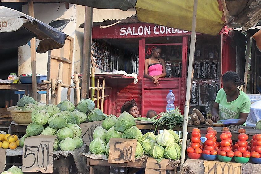 Food market in Kinshasa
