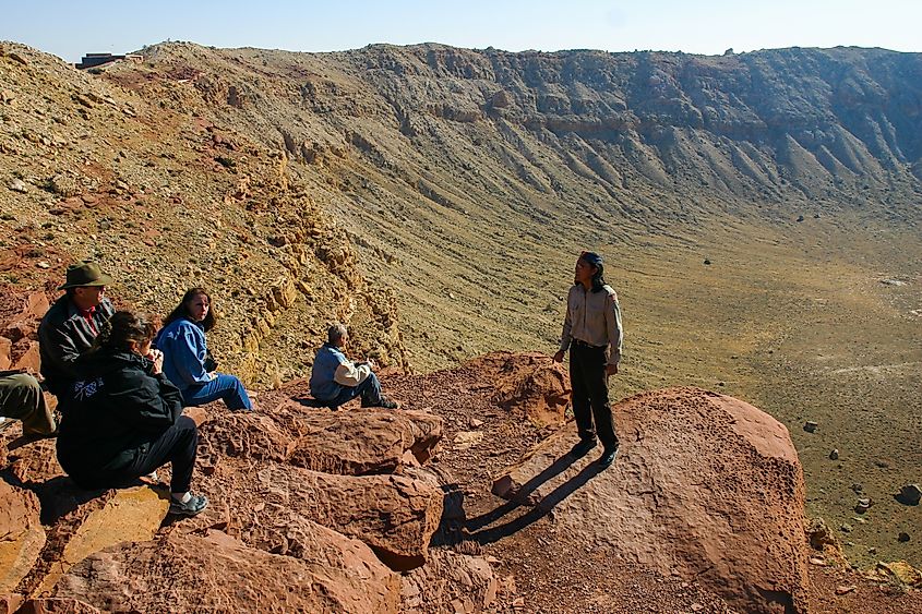 The Meteor Crater in Flagstaff, Arizona