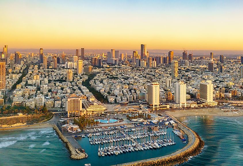 Mediterranean Seashore of Tel Aviv, Israel.