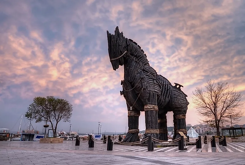 Trojan horse monument in Turkey. 