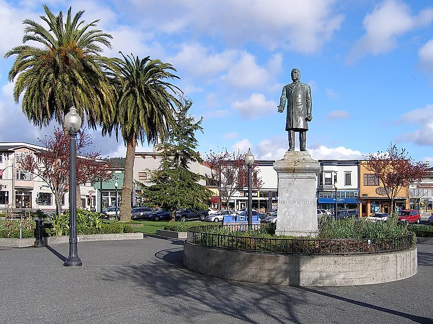 Statue of President William McKinley, by Haig Patigian (1906), Arcata Plaza, Arcata, California. Image credit: Jss3255 via Wikimedia Commons