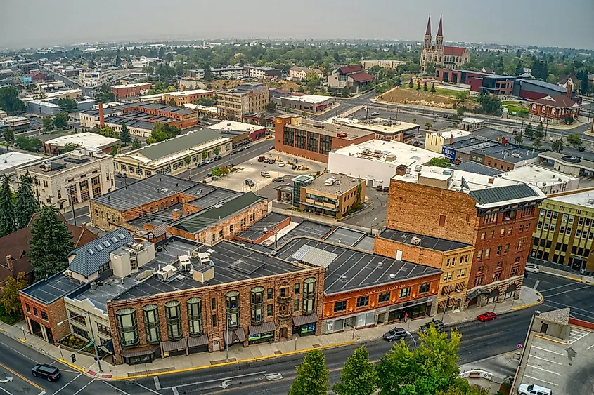 Aerial view of Helena, Montana